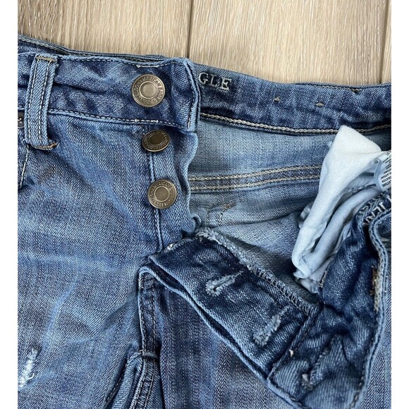 American Eagle Outfitters Boys Jean Stretch Button Fly Women’s Size 4 Regular - Picture 7 of 10